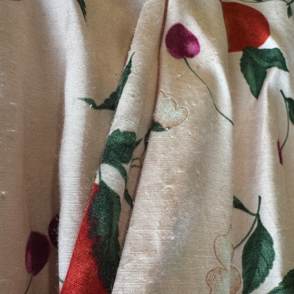 Jeffrey & Dara Vintage Cherry Print Smocked Midi Dress 8 Pink Cottagecore 90s - Picture 6 of 14